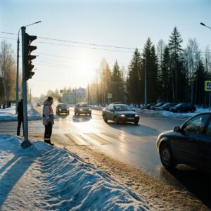 Яркое солнце в Петрозаводске: как водителям и пешеходам избежать ДТП