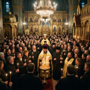 Пасхальная служба в Петрозаводске в соборе Александра Невского прошла с митрополитом Константином