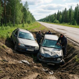 В Карелии за несколько часов произошли два ДТП с вылетом автомобилей в кювет